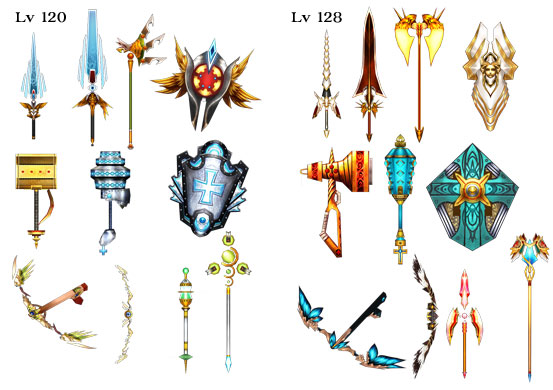 Brand new weapons, armors added